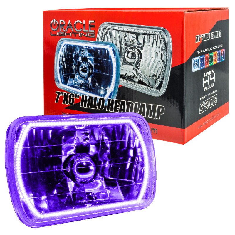 Oracle Pre-Installed Lights 7x6 IN. Sealed Beam - UV/Purple Halo - 6908-007