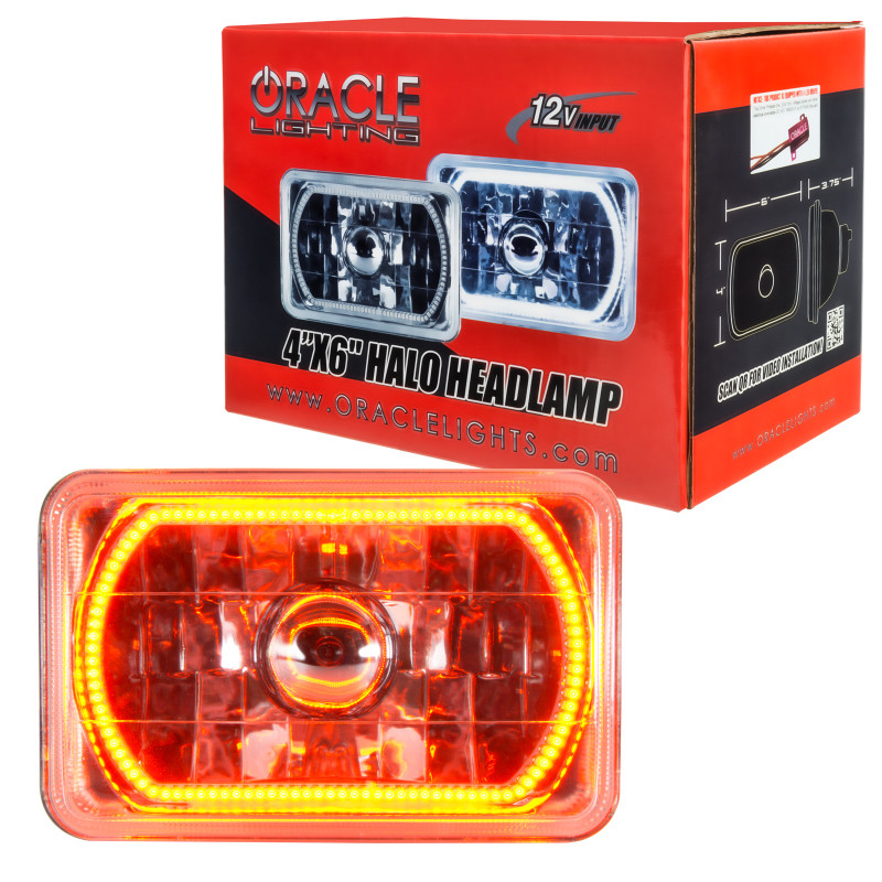Oracle Pre-Installed Lights 4x6 IN. Sealed Beam - Amber Halo - 6909-005