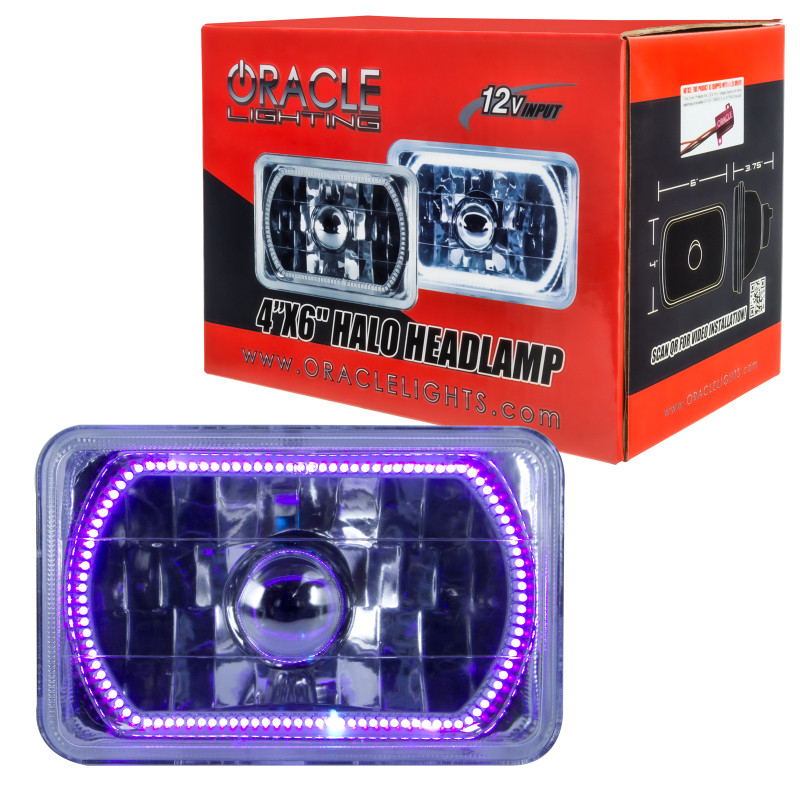 Oracle Pre-Installed Lights 4x6 IN. Sealed Beam - UV/Purple Halo - 6909-007