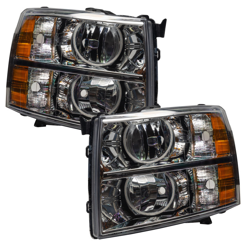 Oracle Lighting 07-13 Chevrolet Silverado Pre-Assembled LED Halo Headlights - Blue - 7007-002