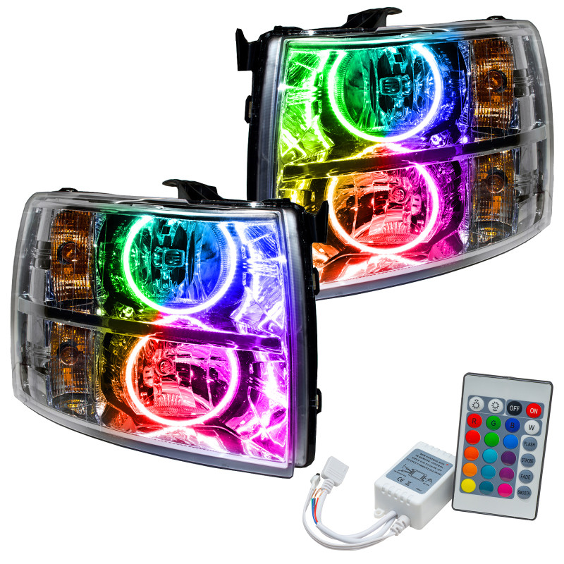 Oracle 07-13 Chevrolet Silverado SMD HL - Round Style - ColorSHIFT w/ Simple Controller - 7007-504