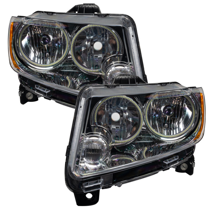 Oracle 11-13 Jeep Grand Cherokee Pre-Assembled Halo Headlights (Non HID) Chrome - UV/Purple - 7070-007