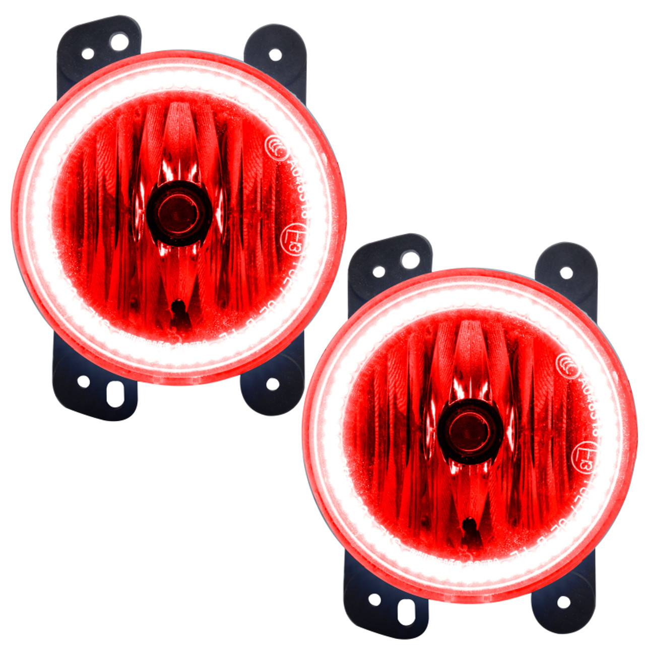 Oracle Lighting 07-09 Jeep Wrangler JK Pre-Assembled LED Halo Fog Lights -Red - 7080-003