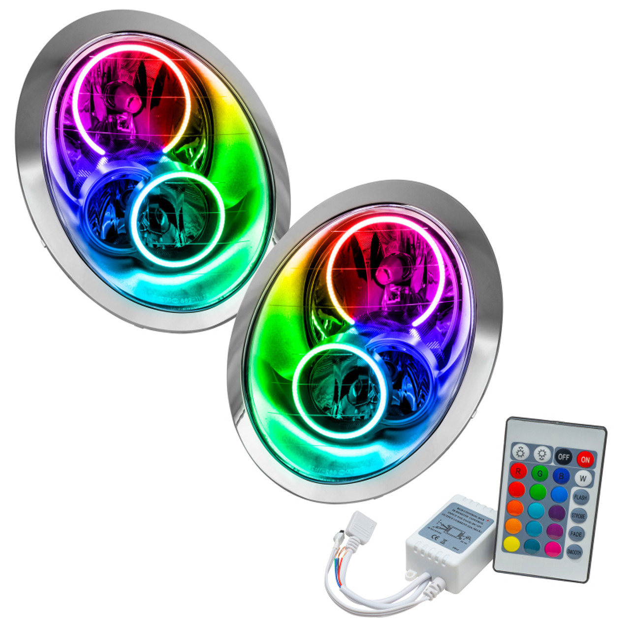Oracle 05-08 Mini Cooper/S SMD HL - ColorSHIFT w/ Simple Controller - 7103-504