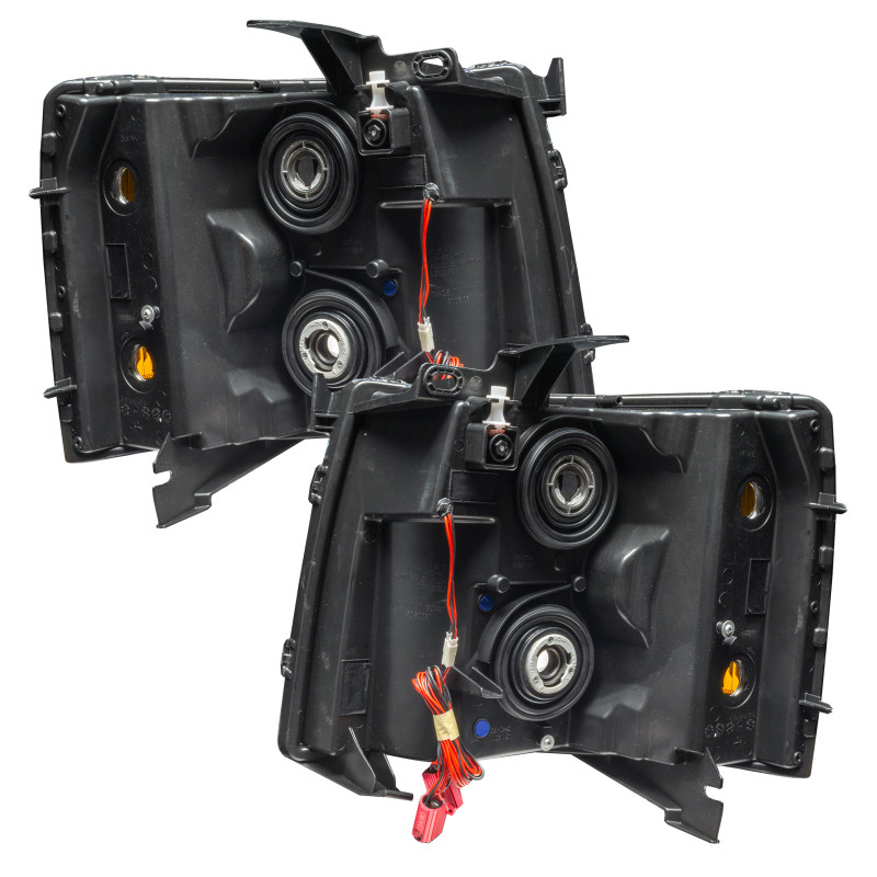 Oracle Lighting 07-13 Chevrolet Silverado Assembled Halo Headlights Round Style -Green - 7105-004