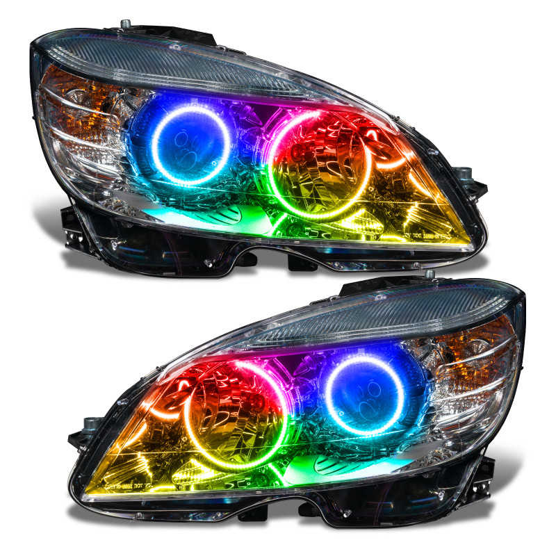 Oracle 08-11 Mercedes Benz C-Class Pre-Assembled Headlights Chrome Housing w/o Cntrl - 7115-334