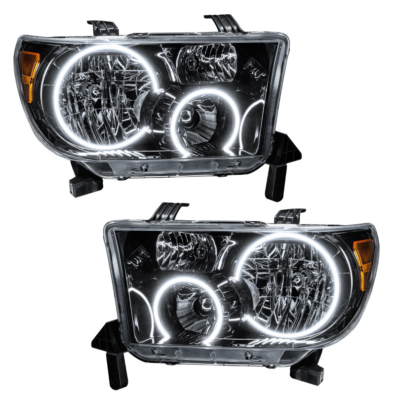 Oracle 07-11 Toyota Tundra Pre-Assembled Headlights - Black Housing - White - 7119-001