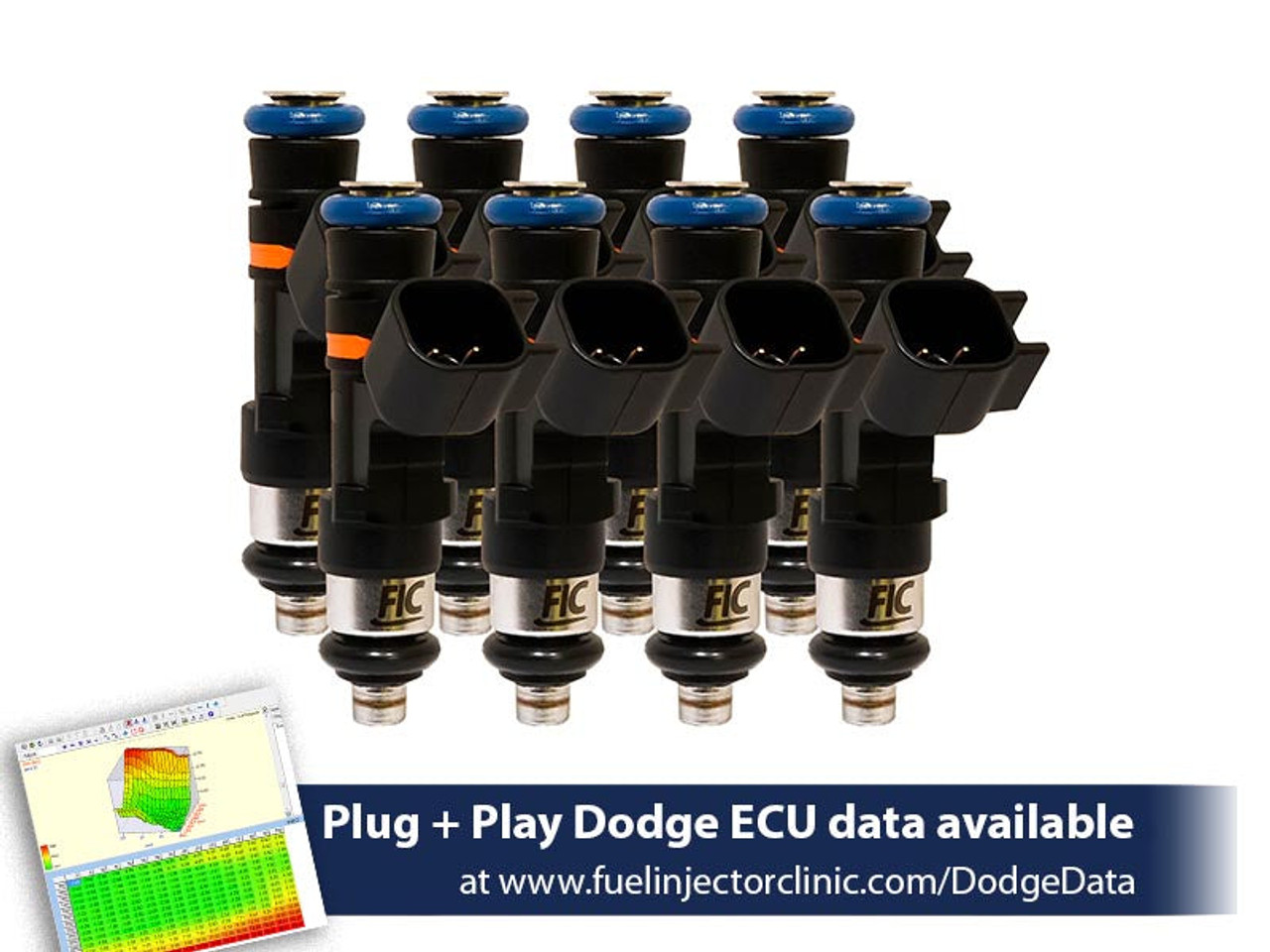 Fuel Injector Clinic 525cc Injector Set - Dodge SRT8 / Hellcat / TRX / Trackhawk (IS153-0525H)