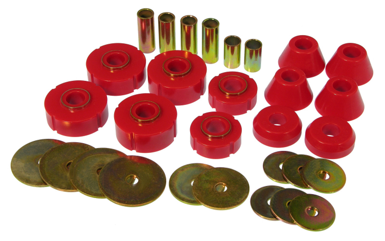 Prothane 73-80 Chevy C10 Body Mount Kit - Red - 7-102