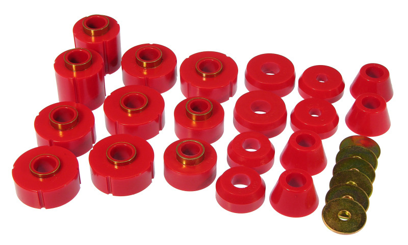 Prothane 73-77 Chevy K10 Blazer Body Mount Kit - Red - 7-106