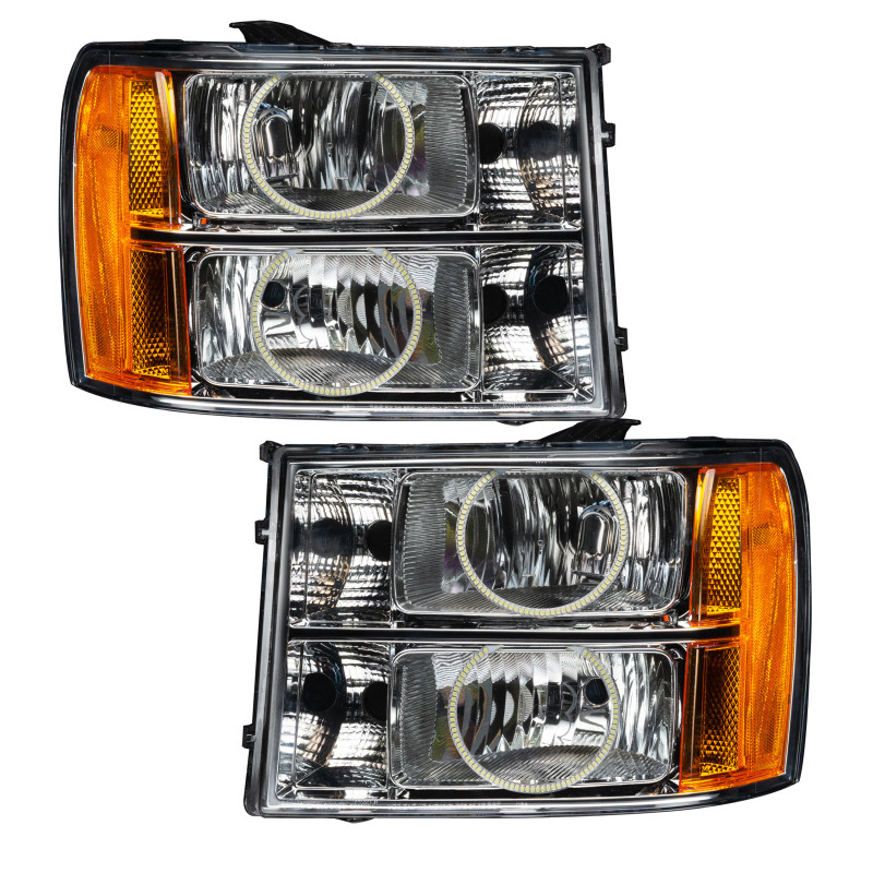 Oracle Lighting 07-13 GMC Sierra Pre-Assembled LED Halo Headlights - Blue - 8165-002