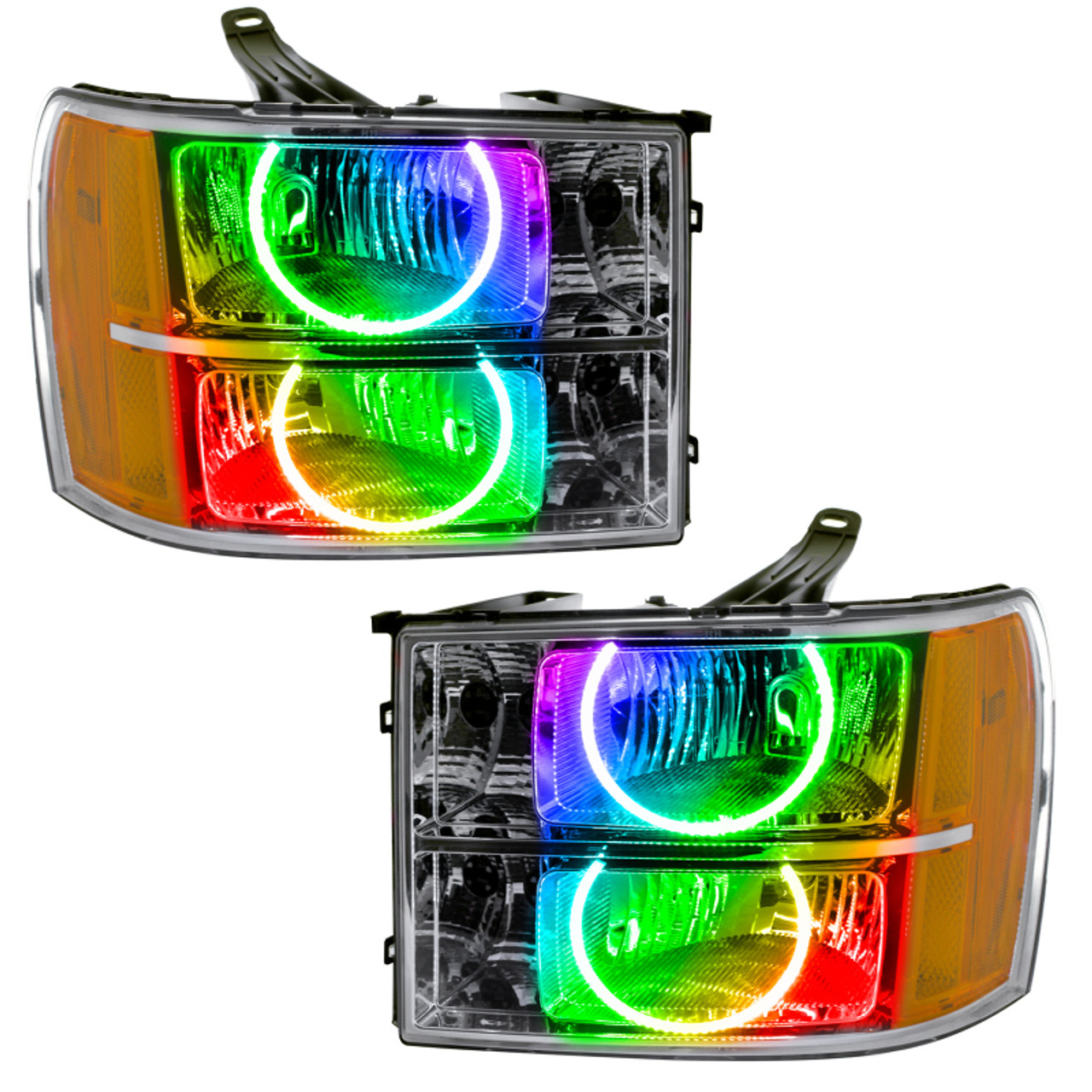 Oracle 07-13 GMC Sierra SMD HL - Round Ring Design - ColorSHIFT w/o Controller - 8165-334