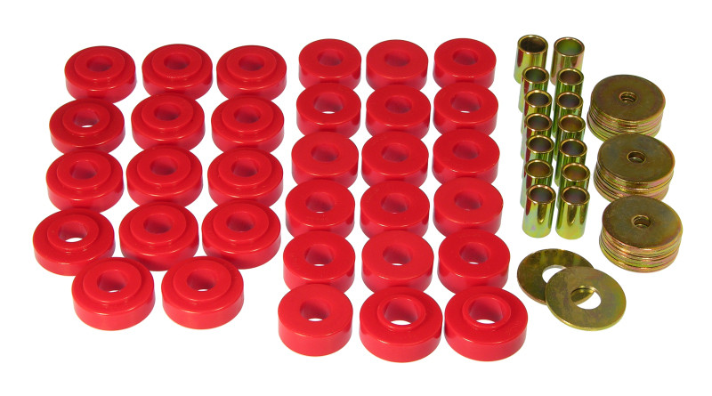Prothane 65-67 GM Hardtop Body Mount Kit - Red - 7-121