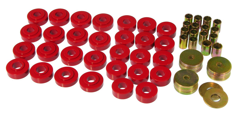 Prothane 65-67 GM Convertible Body Mount Kit - Red - 7-122