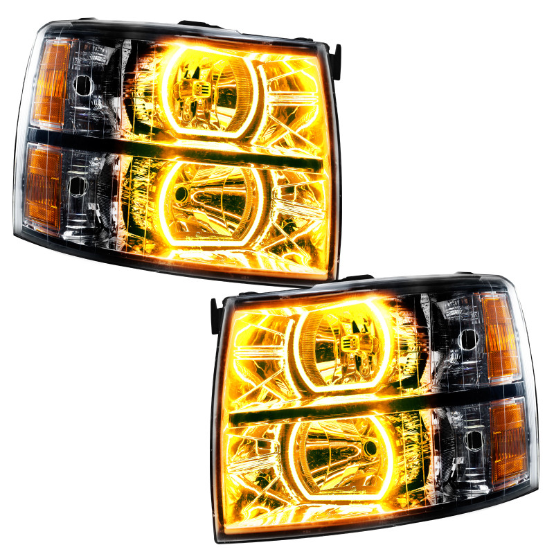 Oracle 07-13 Chevrolet Silverado SMD HL - Black - Square - ColorSHIFT w/ BC1 Controller - 8189-335