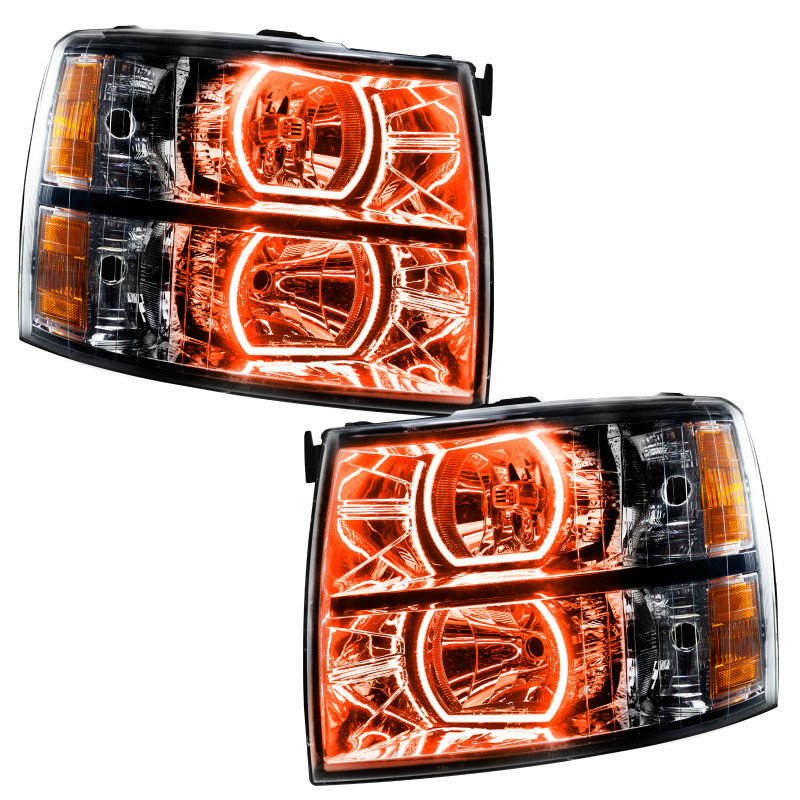 Oracle 07-13 Chevrolet Silverado SMD HL - Black - Square - ColorSHIFT w/ BC1 Controller - 8189-335