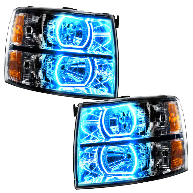 Oracle 07-13 Chevrolet Silverado SMD HL - Black - Square - ColorSHIFT w/ BC1 Controller - 8189-335