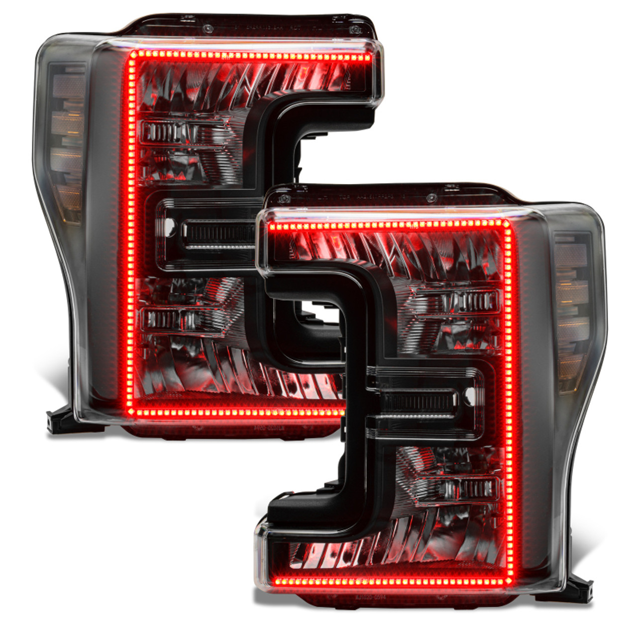 Oracle 17-19 Ford F-250 SD Dynamic Pre-Assembled Headlights - Halogen - Black Edition - - 8203-332