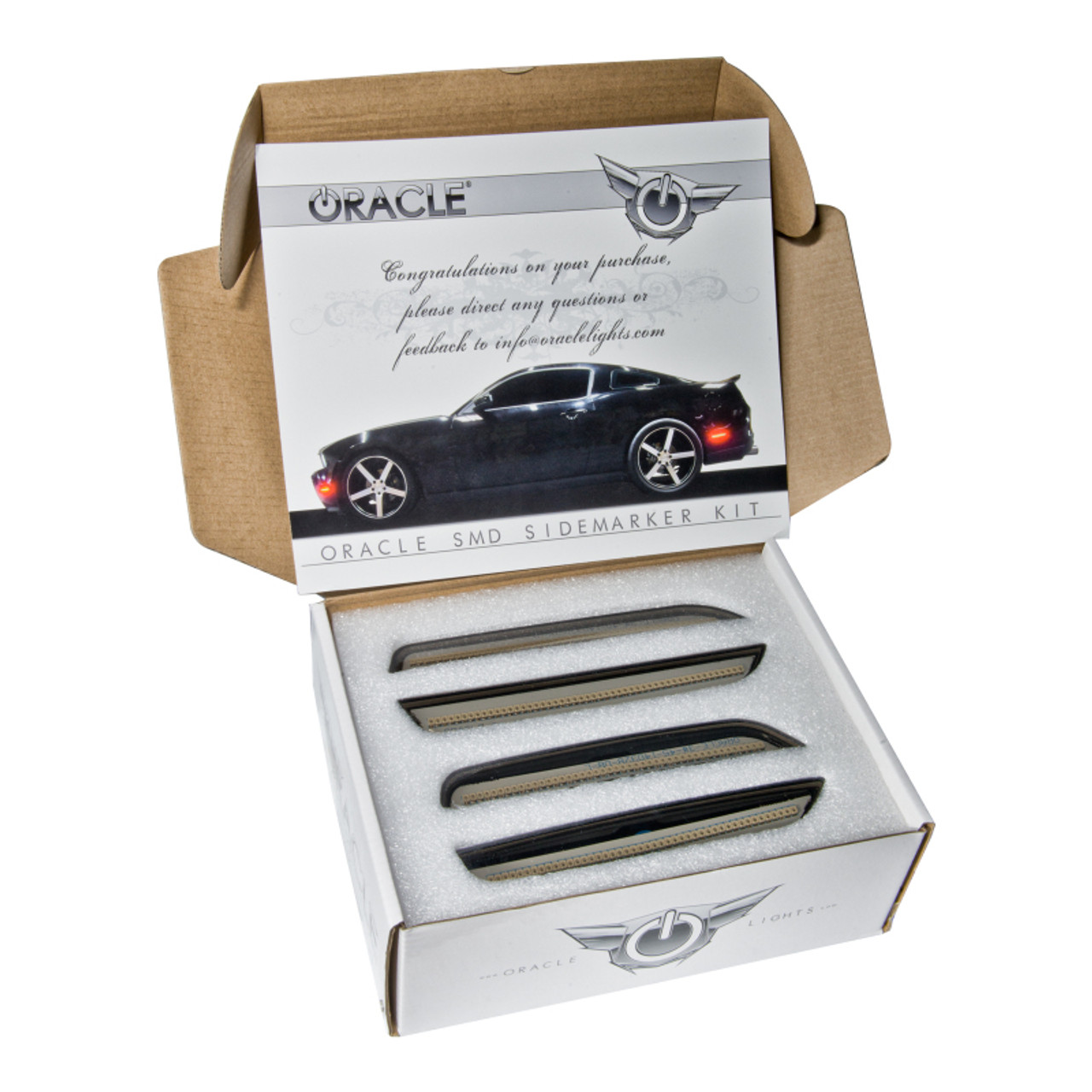 Oracle 10-14 Ford Mustang Concept Sidemarker Set - Clear - No Paint - 9700-019