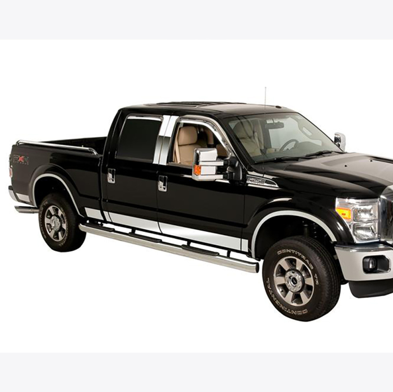 Putco 11-16 Ford SuperDuty - Crew Cab 6.5ft - 12pcs - 6.25in Wide Pro SS Rocker Panels - 3751454