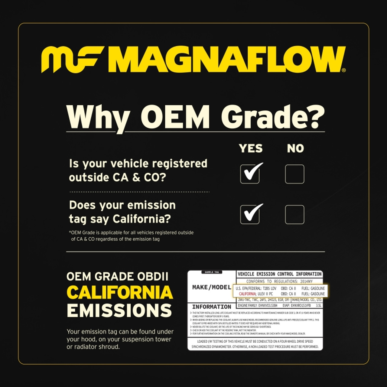 MagnaFlow Conv Univ 3.00inch C/C Met. - 59959