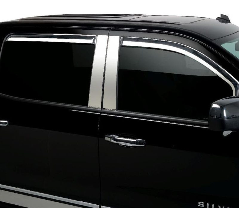 Putco 02-06 GMC Sierra EXT cab/Crew Cab (Front Only) - Excl Reg Cab Element Chrome Window Visors - 480010
