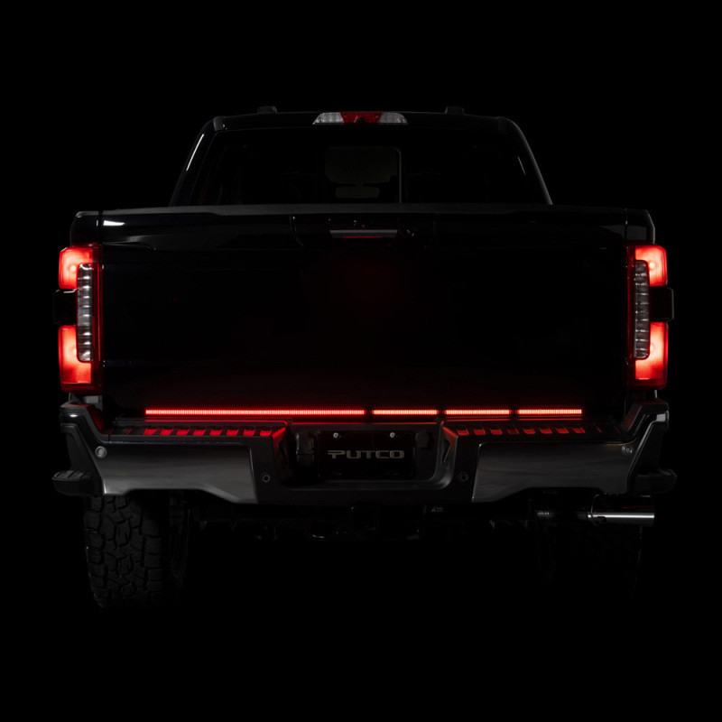 Putco 23-24 Ford SuperDuty F-250/F-350/F-450 60In Freedom Tailgate Bars w/ LED Taillamps Blade - 760060-26 Photo - lifestyle view