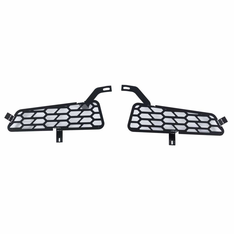 Putco 18-20 Ford F-150 Raptor - Hex Shield - Black Powder Coated Bumper Grille Inserts - 83168