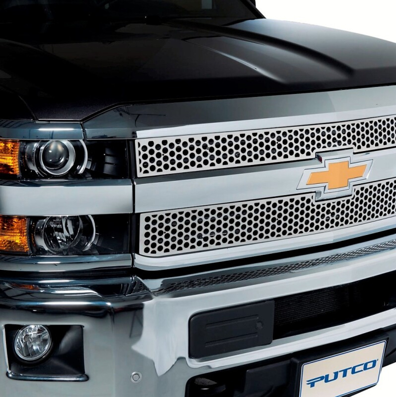 Putco 02-06 Chevrolet Avalanche w/Body Cladding Punch Stainless Steel Grilles - 84126