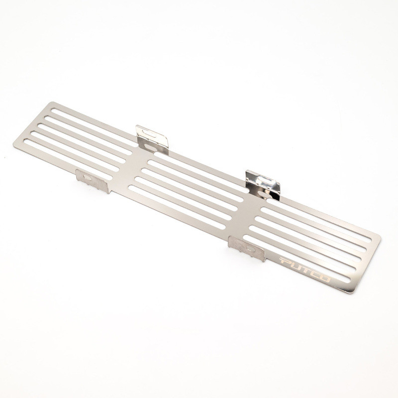 Putco 23-24 Ford F250/F350 Super Duty Bar Design Bumper Grille Inserts - Polished SS - 86172 Photo - lifestyle view
