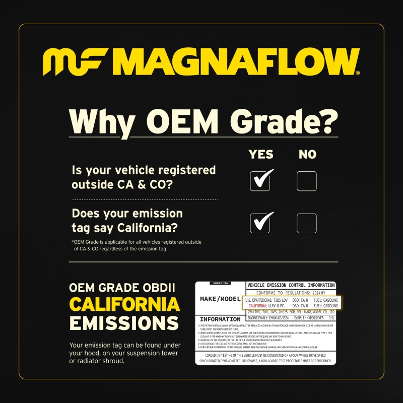 MagnaFlow Conv Univ 2.5 W/Air FED - 94116