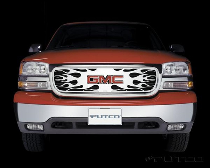 Putco 00-06 GMC Yukon / Yukon XL w/ Logo CutOut Flaming Inferno Stainless Steel Grille - 89102