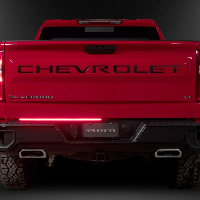 Putco 23-24 GMC Canyon 48In Direct Fit Red Blade Kit Tailgate Bars - 9202048-24 Photo - lifestyle view