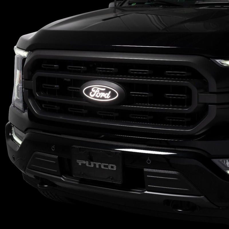 Putco 2023 Ford F-150 Front Luminix Ford LED Emblem - w/Camera CutOut w/o Spray Washer - 92606 Photo - lifestyle view