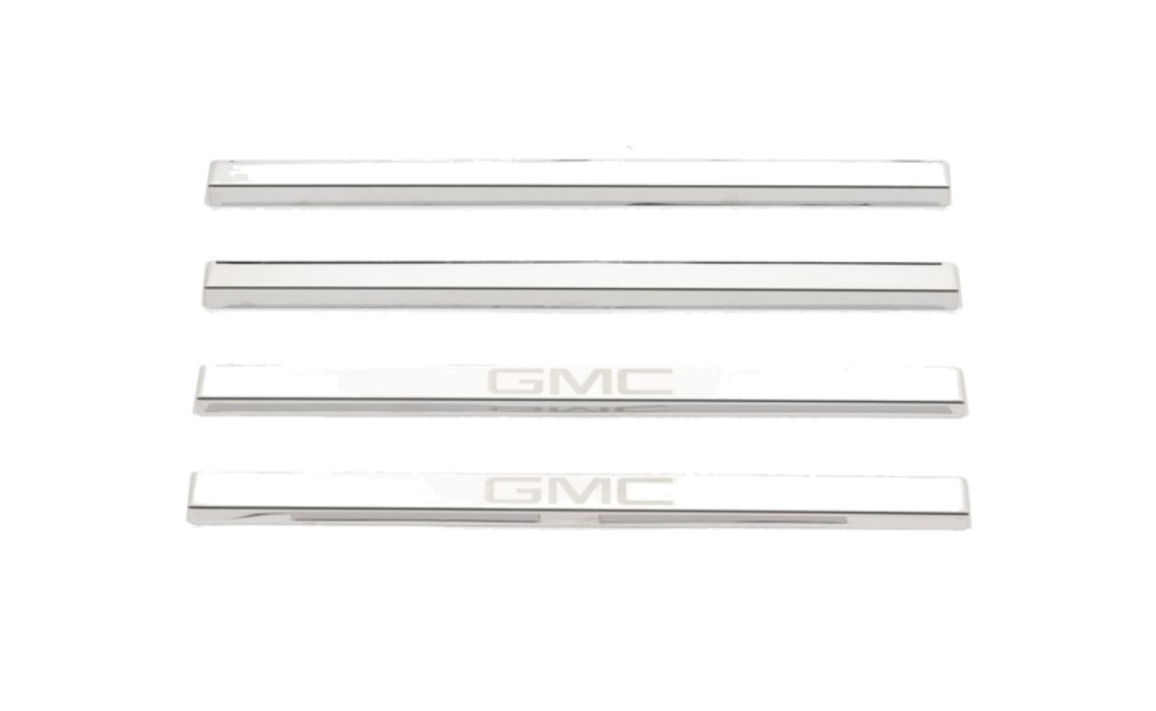 Putco 14-18 GMC Sierra LD - Regular Cab w/ GMC Etching (4pcs) SS Door Sills - 95171GM-2