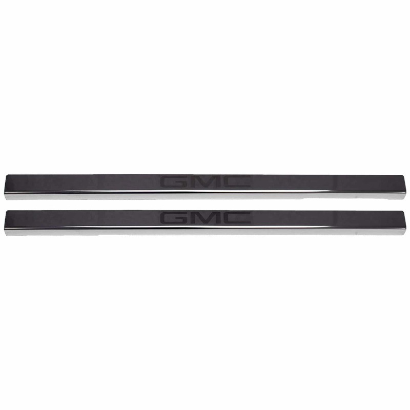 Putco 2020 GMC Sierra LD/HD Dbl/Regular Cab w/ GMC Etching (2pcs) Black Platinum Door Sills - 95181BPGM-2