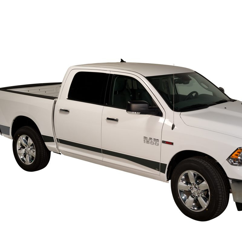 Putco 09-18 Ram 1500 Quad Cab 8ft- 5.5in Wide w/o Factory Flares 12pcs Black Platinum Rocker Panels - 9751303BP