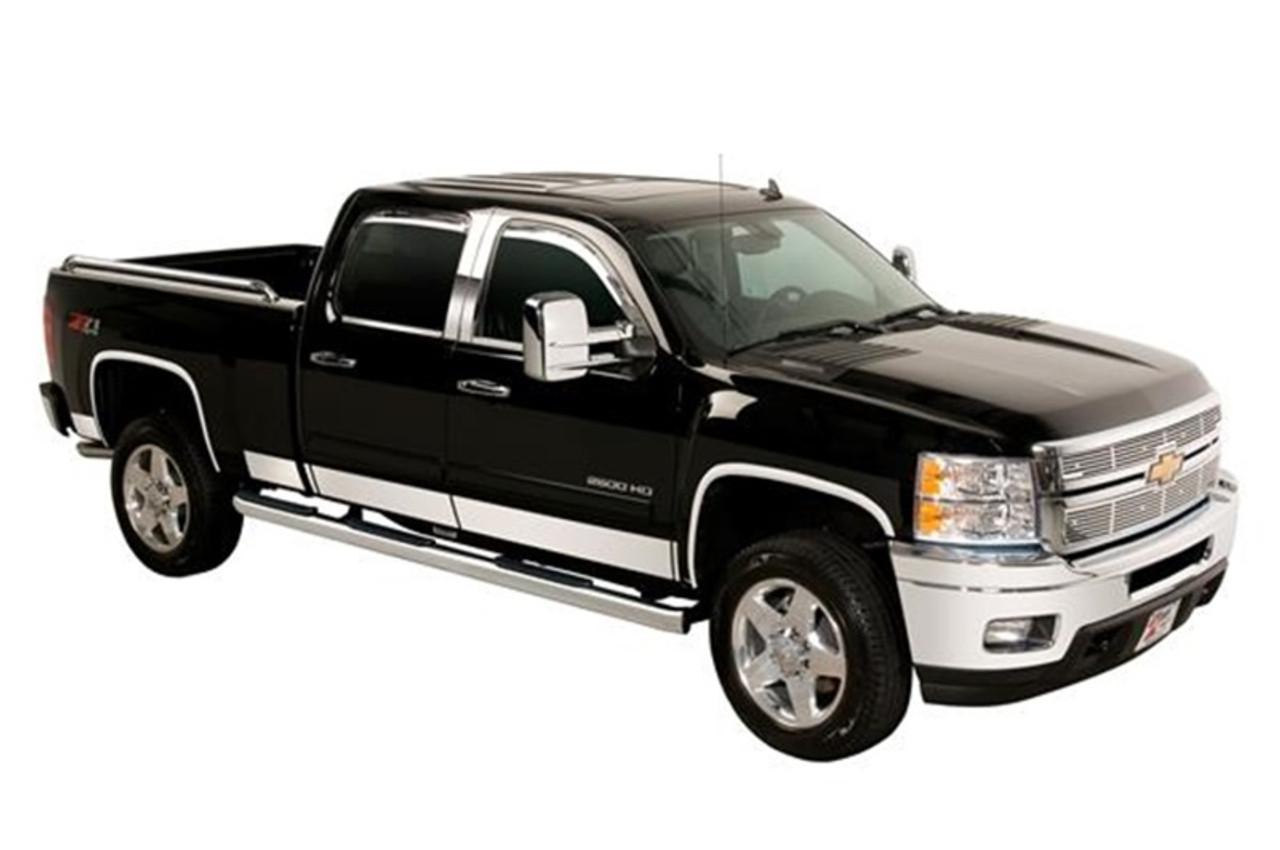 Putco 09-14 Ford F-150 Super Crew 6.5 Short Box (w/ Flares) - 7in Wide - 12pcs SS Rocker Panels - 9751425
