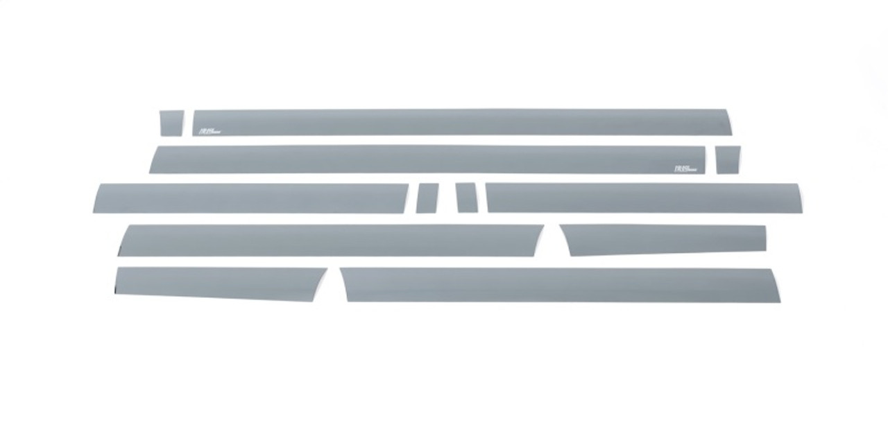 Putco 15-20 Ford F-150 Super Cab 8ft Long Box (4.25in Tall - 12pcs) Black Platinum Rocker Panels - 9751443BP