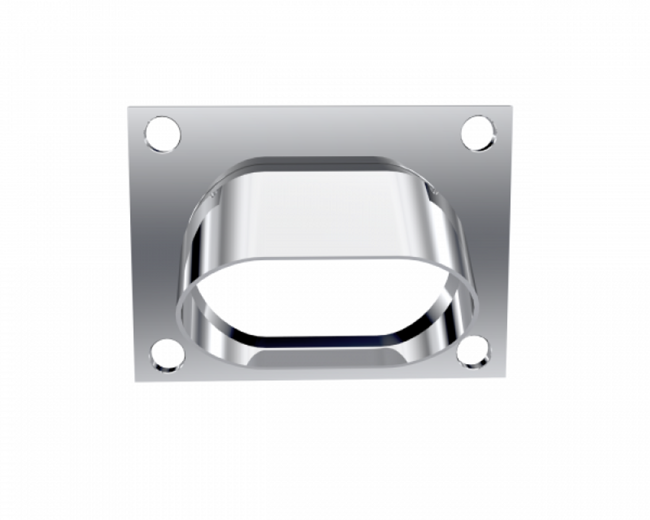 QTP Bolt-On QTEC Low Profile Oval Turn Down - 11339