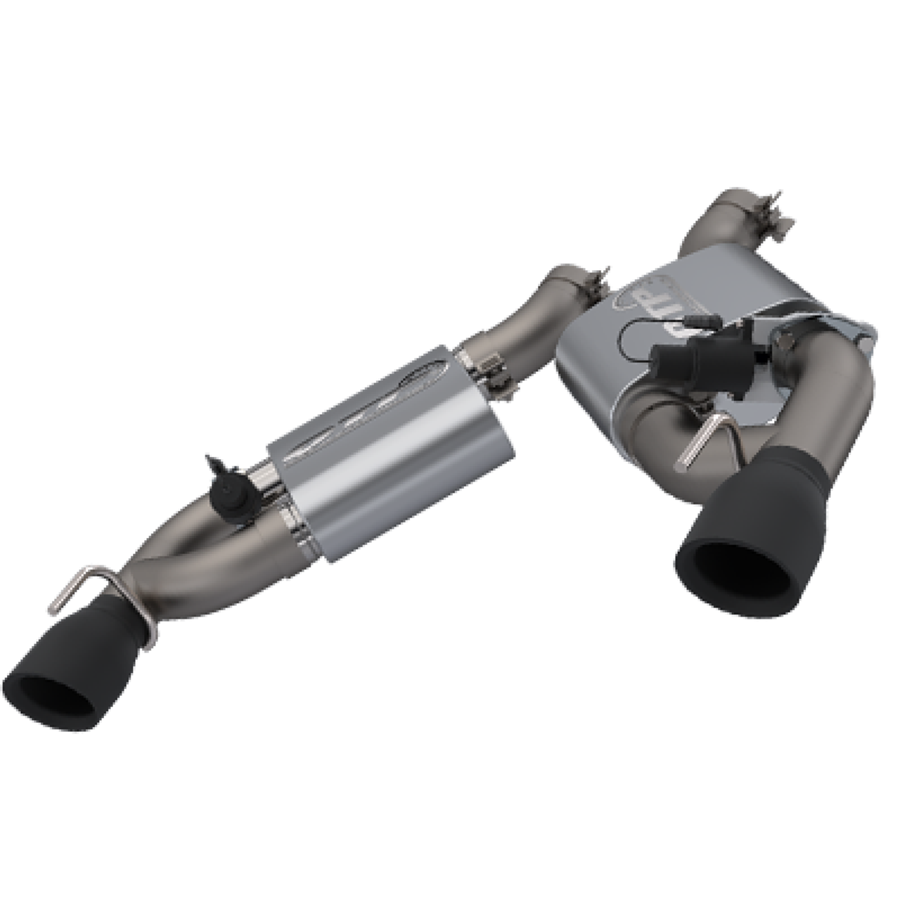 2016-2024 Chevrolet Camaro SS  QTP Screamer Axle Back Dual Tip Bumper Black Tips - 400116B