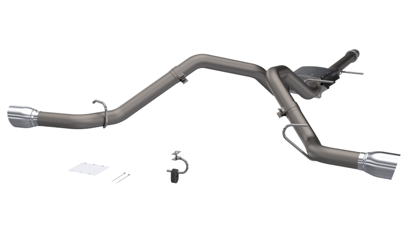 2014-2018 Silverado/Sierra QTP Screamer Split Rear Exit Cat Back - 410015