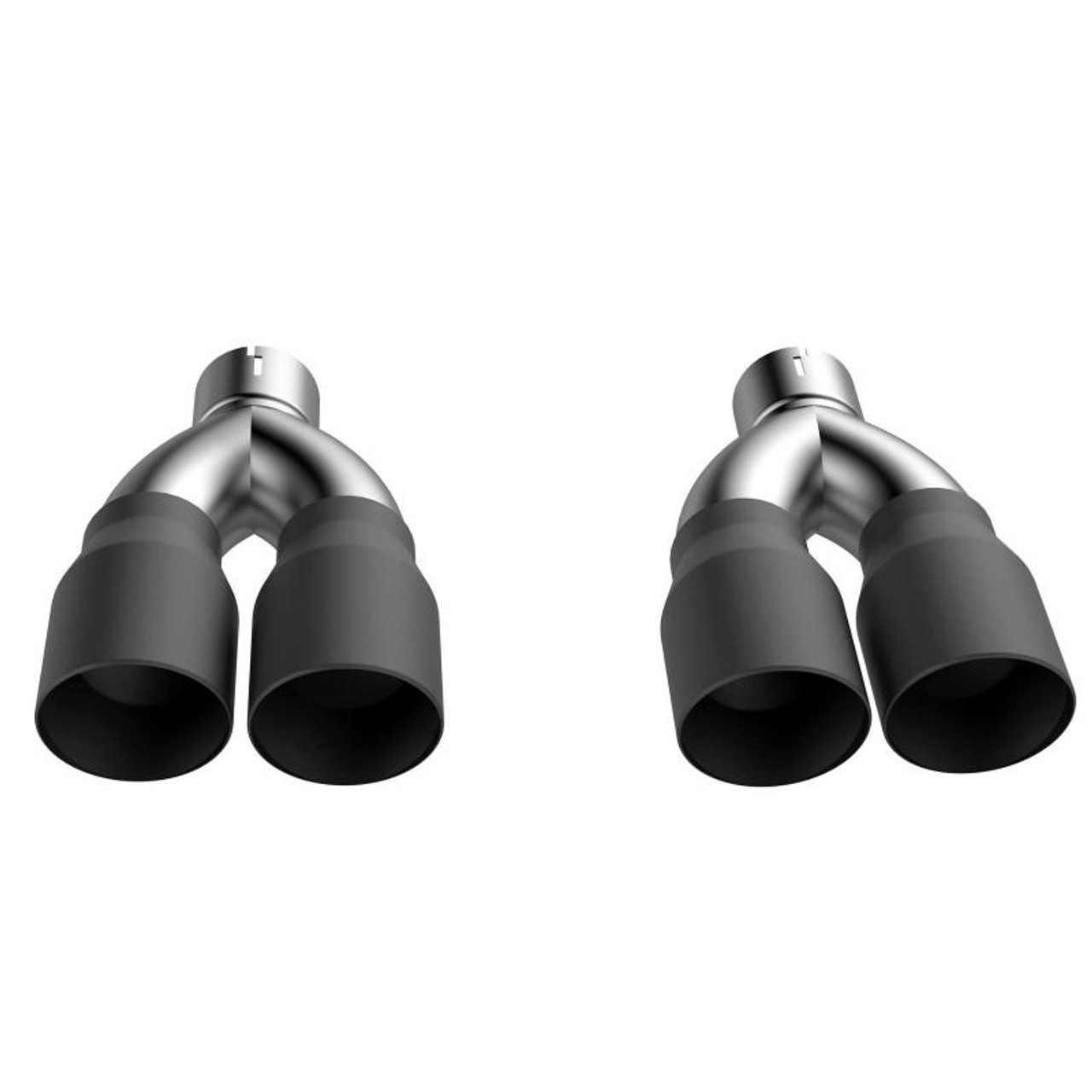 2015-2023 Dodge Challenger 5.7L QTP Black Quad Tip Adapter - 430015TB