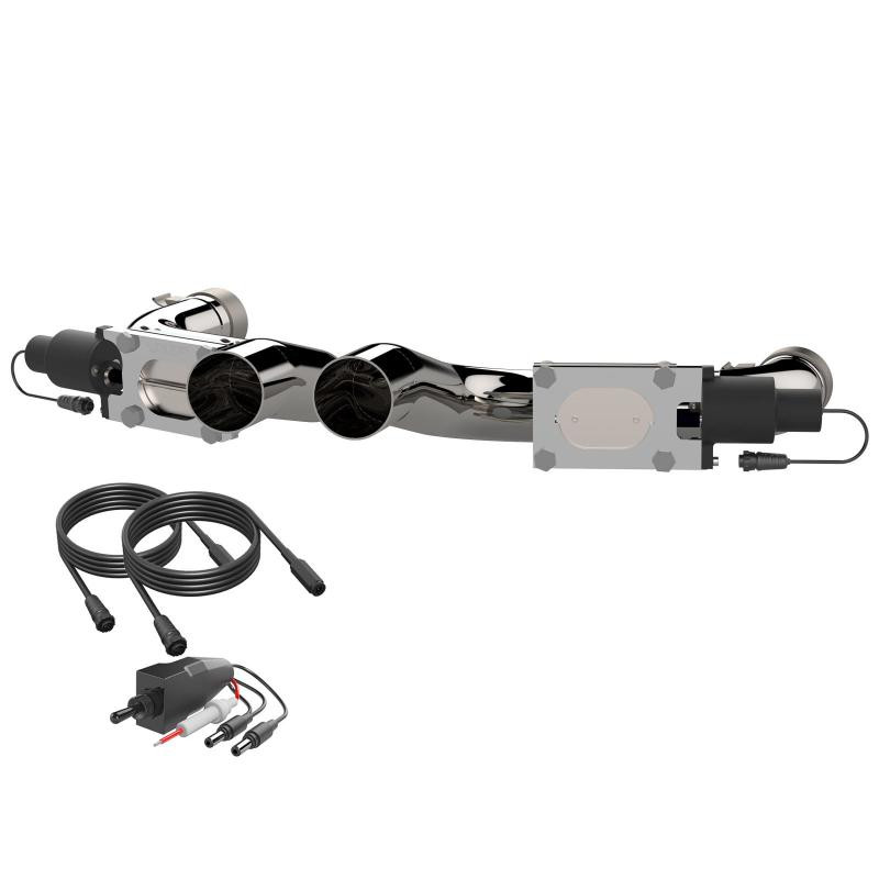 2015-2023 Dodge Challenger,Charger & Chrysler 300C 6.2,6.4L QTP Aggressor Cutout Pipes - 530115