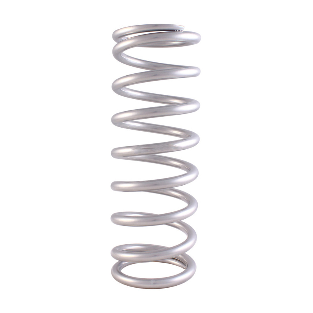 QA1 3-4/5in ID Tapered High Travel Pigtail Spring - 9in Length x 650lbs/in - Silver Powder Coated - 9HTSP650