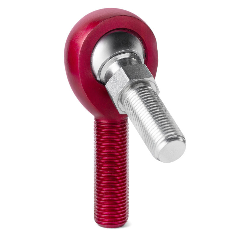 QA1 A Series Endura Rod End - Male/Left Hand - .375in Bore x 7/16-20 w/Stud - Red Aluminum - AML6-7S Photo - Primary