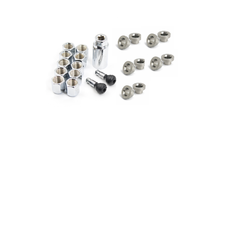 Race Star 5/8in Stud Lug Hole Insert w/ 5/8in Open 60 Deg Conical Seat Lugs (Set of 10) - 602-5838-10