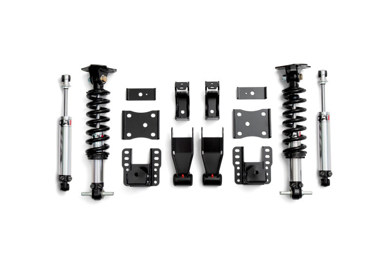 QA1 14-18 Chevy Silverado 2WD Dual Adjustable 4-6in Lowering Kit w/ Spindles - LK22-GMT03