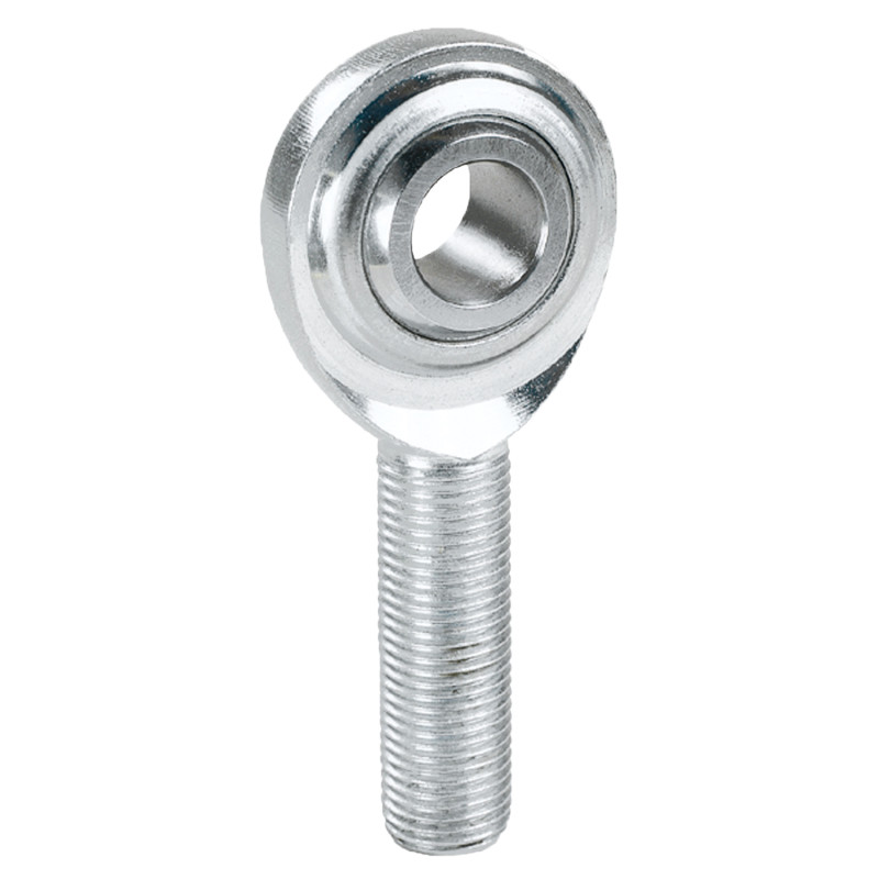 QA1 G Series 2-Pc Rod End - Male/Left Hand - 5mm Bore x M5x.08 - Stainless Steel w/PTFE - MGML5T