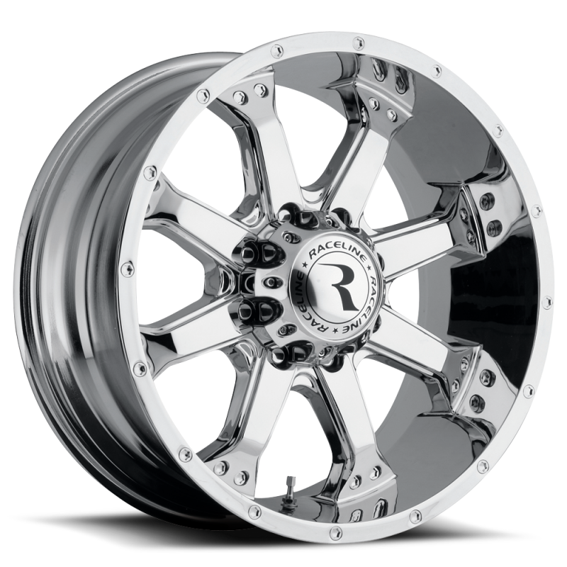 Raceline 991C Assault 16x8in / 5x127 BP / 0mm Offset / 78.1mm Bore - Chrome Wheel - 991C-68050-00 Photo - Primary